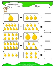Toplama İşlemi Çalışma Sayfaları